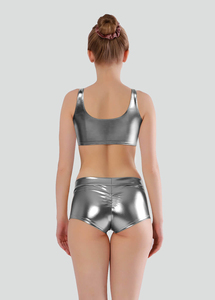 Shorts Métalliques Brillants Taille Haute pour Femme – Idéal pour la Danse Jazz, Pole Dance, Festivals, Soirées et Clubs - Product Image 3