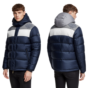 Modern Men's Hybrid Quilted Puffer Jacket with Premium Insulated Nylon Construction and Contemporary Outdoor Fashion Styling - Product Image 2