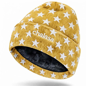 New Arrival Custom Casual Unisex Star Logo Cute Fashion Travel Knitted 100% <b>Wool</b> <b>Beanie</b> Hat - Product Image 1