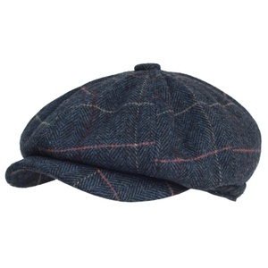 Chapeaux d'hiver pour hommes, en laine épaisse et chaude, casquette octogonale rétro, style sportif décontracté pour l'extérieur - Product Image 1