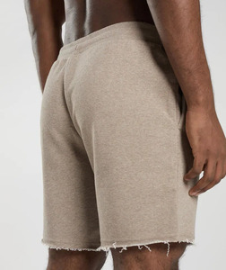 Shorts de jogging OEM pour hommes en molleton bouclette personnalisable avec cordon de serrage, en coton tricoté uni, pour l'été, avec logo personnalisé - Product Image 3