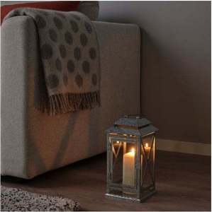 Lanterne marocaine en argent mat avec verre transparent et cadre en fer pour la décoration de balcon de jardin à la maison pour Noël - Product Image 6