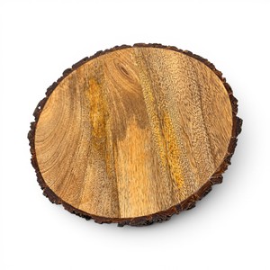 Tabla de cortar y servir de madera natural |   Tabla de cortar rústica con borde de corteza de árbol |   Tabla de Quesos y Servir de Madera Hecha a Mano - Product Image 3