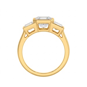 Bague de luxe en or plaqué 14 carats avec diamant Sera de 2 carats, diamant cultivé en laboratoire et diamant naturel, bijoux fins de luxe pour femmes, cadeau classique pour un anniversaire - Product Image 6