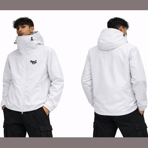 Chaqueta Cortavientos con Capucha para Hombre, Impermeable, Ligera, para Uso en Exteriores, Chaqueta Urbana, Logotipo Personalizado, Proveedor OEM al por Mayor, EE. UU. - Product Image 2