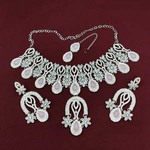Conjunto de Collar de Cristal de Diseño con Piedra Pota, Cadenas de Estilo Étnico Chapadas en Oro para Boda o Regalo 10575549LPI - Product Image 1