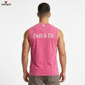 Custom Manufacturer's Men's Casual Fitness Sports Muscle Neck <b>Tank</b> <b>Tops</b> 220gsm 100% Polyester Summer <b>Loose</b> Sleeveless Quick Dry - Product Image 6