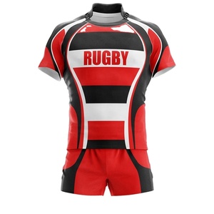 Camiseta de Rugby para Hombre, Manga Corta, Cuello Redondo, Impresión por Transferencia de Calor, Absorbe la Humedad, Ajustada, 100% Poliéster, Ropa Deportiva para Adultos - Product Image 4