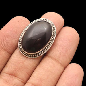 Black Onyx Silver Plated <b>Ring</b> Handmade Oval Gemstone Cocktail <b>Ring</b> for Women Bulk Supplier - Product Image 5