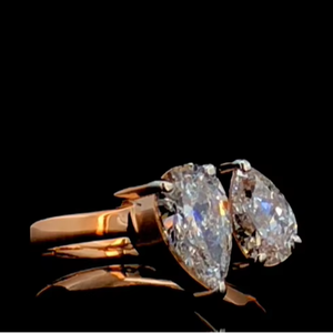 Anillo de Compromiso con Diamante Cultivado en Laboratorio, Corte Pera, 1.5 CT, Certificado IGI - Product Image 3