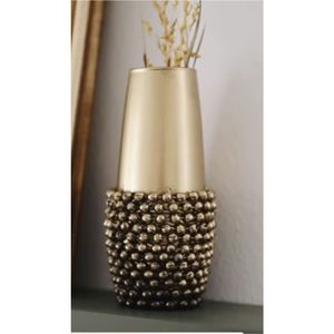 Florero Moderno de Metal Negro Mate Acanalado, Maceta Floral de Hierro con Diseño Nórdico, Florero Decorativo de Mesa para Decoración del Hogar y Bodas - Product Image 2