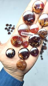 Granate Hessonita de Primera Calidad, Cabujón, Precio al por Mayor, Lote para Fabricación de Joyas, Piedra de Granate Hessonita, Forma Redonda, Lote a Granel, IRFAN GEMS - Product Image 5