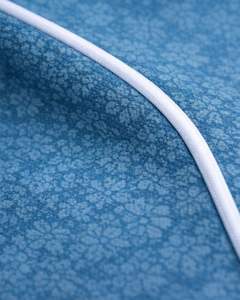 Ensemble de yoga deux pièces bleu pour femme : haut court zippé et pantalon évasé taille haute avec surpiqûres contrastées – Tenue de fitness et de sport – Fabricant sur mesure OEM - Product Image 6