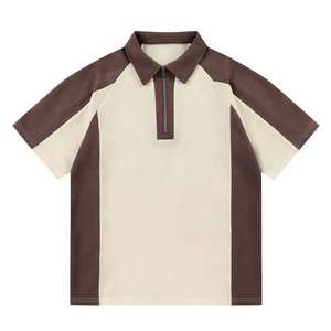 Camisetas Polo de Alta Calidad para Hombre, Diseño Personalizado en Algodón Grueso, Cierre de Cremallera de un Cuarto, Color en Contraste, Talla Grande, OEM - Product Image 3