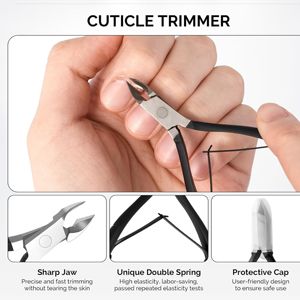 Juego de Cortaúñas 4 en 1 de Acero Inoxidable Duradero, Empujador y Removedor de Cutículas de Doble Punta, Cortaúñas para Manicura, Pedicura, Uso en el Hogar y Salón - Product Image 6