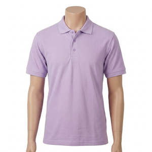 Polo homme col montant 100% coton 200 GSM, logo personnalisé, broderie premium, noir, pour le golf. - Product Image 4