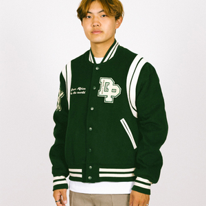 Chaqueta Varsity de Poliéster de Alta Calidad para Hombre, Elegante y Duradera, con Cuello Alto, para Invierno, para Uso Casual y Deportivo - Product Image 1
