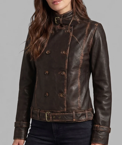 Vestes en cuir uni de épaisseur standard pour femmes et hommes, vestes en cuir pour hommes avec rembourrage en polyester, unisexe - Product Image 2