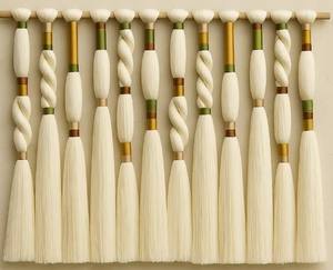 Cabecero de Cama con Diseño Boho de Bolas de Macramé o Adornos de Pared para Bodas, Diseños Artísticos, Decoración del Hogar, Decoración de Pared - Product Image 1