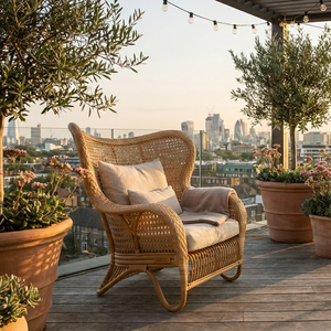 Sillas de Comedor de Ratán Minimalistas, Duraderas, Cómodas, Ecológicas y Ligeras para Apartamentos, Hoteles, Villas, Parques y Casas de Campo - Product Image 3