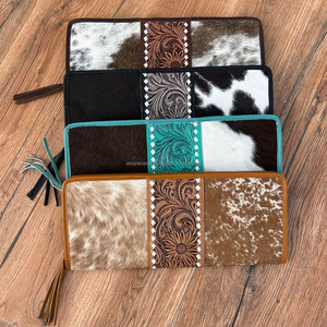 Estuche de joyería de cuero de vaca mecanizado a mano/organizador de cuero genuino occidental borla Floral estuche de almacenamiento de joyería de viaje portátil - Product Image 3