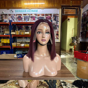 Peluca de Cabello Humano Vietnamita Virgen Liso SDD con Frente de Encaje, Base de Encaje HD Transparente, Sin Pegamento, Negro Natural, 180% - Product Image 2