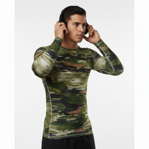 Vêtements de sport pour hommes à séchage rapide, protection UV, rashguard à manches longues, sweat-shirt, fitness, surf, pêche, sous-vêtement technique - Product Image 1