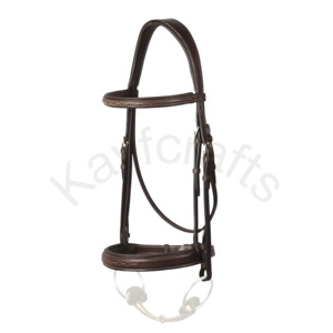 Diseño de cazador de bridas de caballo con costuras decorativas y banda nasal francesa - Product Image 2