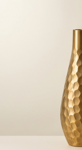 Vase à fleurs moderne en métal doré, texture martelée de luxe, centre de table décoratif pour la maison et l'hôtel, vente en gros - Product Image 3