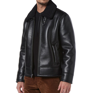 Wholesale <b>Men</b> Leather <b>Fur</b> <b>Jacket</b> Premium Winter Coat 2026 New Arrive High Quality Custom Logo OEM ODM Export Supplier Apparel - Product Image 3