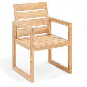 Conjunto de Sillas de Comedor para Exteriores con Diseño Minimalista y Estructura de Madera de Teca para Decoración del Hogar - Product Image 4