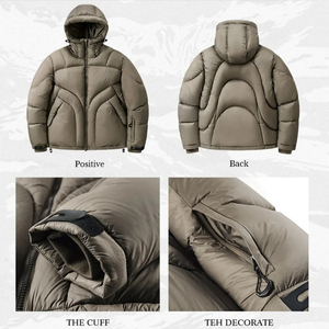 Veste matelassée streetwear pour homme, légère, isolante, durable, avec logo sur le devant, pour l'extérieur, hiver - Product Image 5