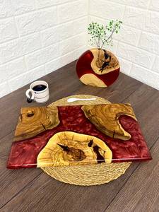 Tabla de Cortar Personalizada para Charcutería, Hecha a Mano con Resina y Madera, Duradera, Ecológica, para Cocina y Comedor, con Resina Epoxi - Product Image 5