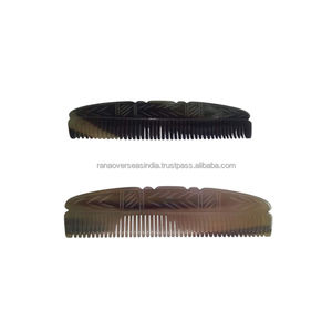 Peine de cuerno de diente ancho y fino hecho a mano Natural duradero y antiestático suave y suave para todo tipo de cabello a las mejores tarifas - Product Image 5