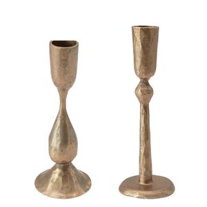Vintage Antique <b>Brass</b> Cast Aluminum Taper Candle <b>Holder</b> Elegant Luxury Metal Gold <b>Candlestick</b> For Home Wedding Party Decoration - Product Image 6