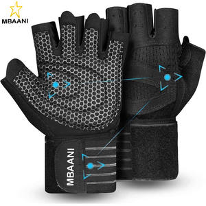 Gants de musculation ventilés avec support de poignet pour hommes et femmes, protection complète de la paume, pour la musculation - Product Image 1