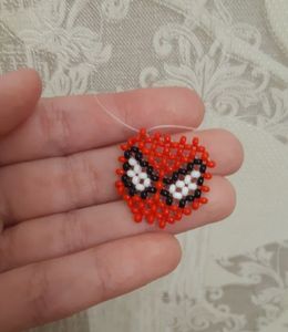 Artisan Crafted Hand Woven Beaded Spider Man Mask Hero Theme <b>Bag</b> Charm Set For Kids Backpack Premium Accessory - Product Image 2