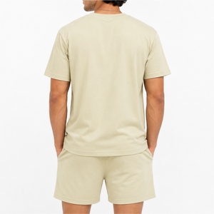 Ensemble t-shirt et short en coton pour homme, tissu doux de qualité supérieure, style été, short à taille élastique pour homme - Product Image 3