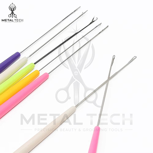 Multicolor Hair Extension Micro Ring Pulling <b>Needle</b> Latch Hook <b>Threader</b> Set Professional Salon Weaving Fitting Hardware - Product Image 5