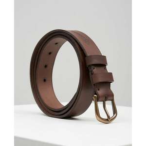 Cinturón con hebilla de latón dorado, cinturones de cuero de búfalo auténtico de primera calidad, cinturón formal de color marrón de moda para hombre, ideal para regalo. - Product Image 2