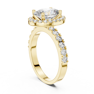 Anillo Solitario de Diamante Cultivado en Laboratorio de Corte Brillante de 2 Quilates, Chapado en Oro de 10K/14K/18K, Certificado por IGI, Anillo de Compromiso y Boda para Mujer - Product Image 5