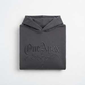 Sudadera con Capucha Oversize para Hombre, Color Carbón, con Gráfico Bordado, Estilo Urbano, Sudadera de Felpa Personalizada, Ropa OEM - Product Image 5