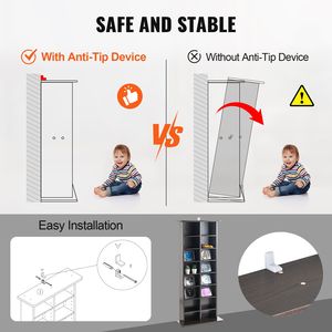 Mobile Portaoggetti per Soggiorno, Scaffale DVD a 8 Livelli, 464 Scomparti per CD, Ripiani Regolabili per 16 Scomparti CD, Protegge i CD - Product Image 4
