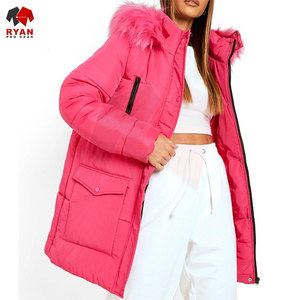 Veste longue matelassée pour femme, design personnalisé, haute qualité, couleur unie, grandes tailles, création de votre propre design, services OEM et ODM disponibles - Product Image 1