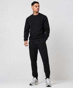 Ensemble de survêtement décontracté noir pour homme, sweat-shirt à manches longues, pantalon de jogging, vêtements de sport - Product Image 2