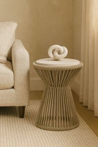 Luxury Handwoven Rope Accent <b>Side</b> <b>Table</b> For Living Room Bedroom Balcony Resort Villa Decorative Furniture - Product Image 5