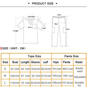 Nouvel ensemble de blouses médicales unisexe 2026 avec ceinture élastique grande taille, uniformes personnalisés, blouses médicales en jean pour infirmières - Product Image 6