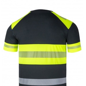 T-shirt de travail avec bande réfléchissante, t-shirts de sécurité pour les travailleurs du bâtiment - Product Image 5