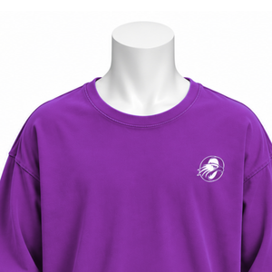 T-shirt à manches longues Violet Reversed LS, coupe ample, 100% coton, effet vintage, épaules tombantes, coupe classique, unisexe, décontracté - Product Image 3