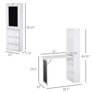 Scrivania da Ufficio Moderna in Legno/MDF da Parete con Cassetto e Libreria per Ufficio Domestico - Product Image 4